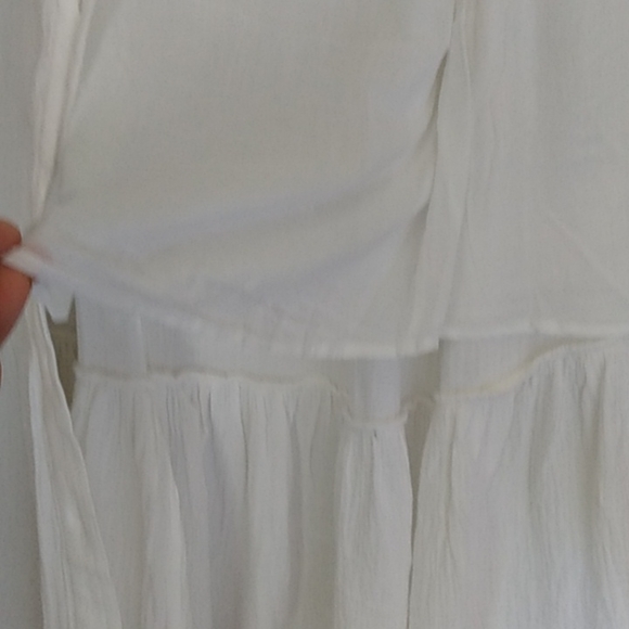 White Beach Coverup Sundress Swim Cover Flouncy  Size XS - Picture 6 of 7
